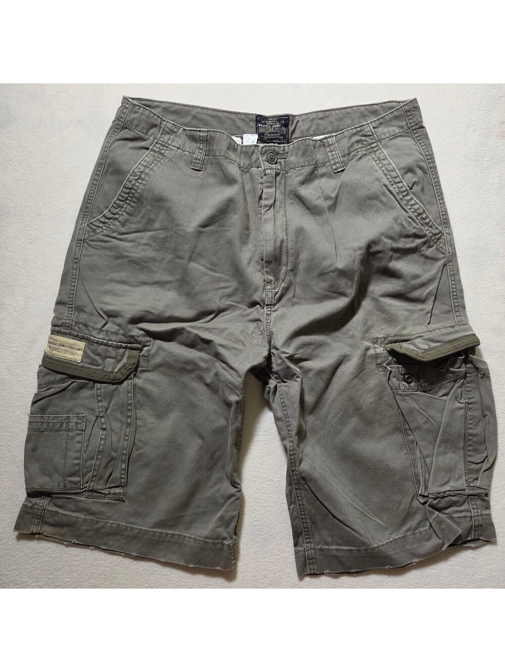 Cargo Shorts Nautica Jeans Co Men's Size 36 Gray 100% Cotton